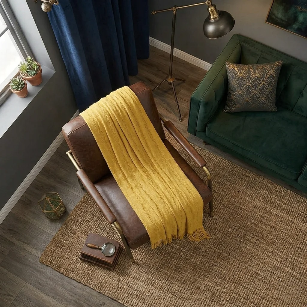 bean knit throw turmeric bean knit throw turmeric