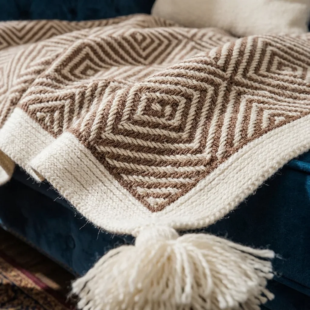 geometric throw khaki geometric throw khaki