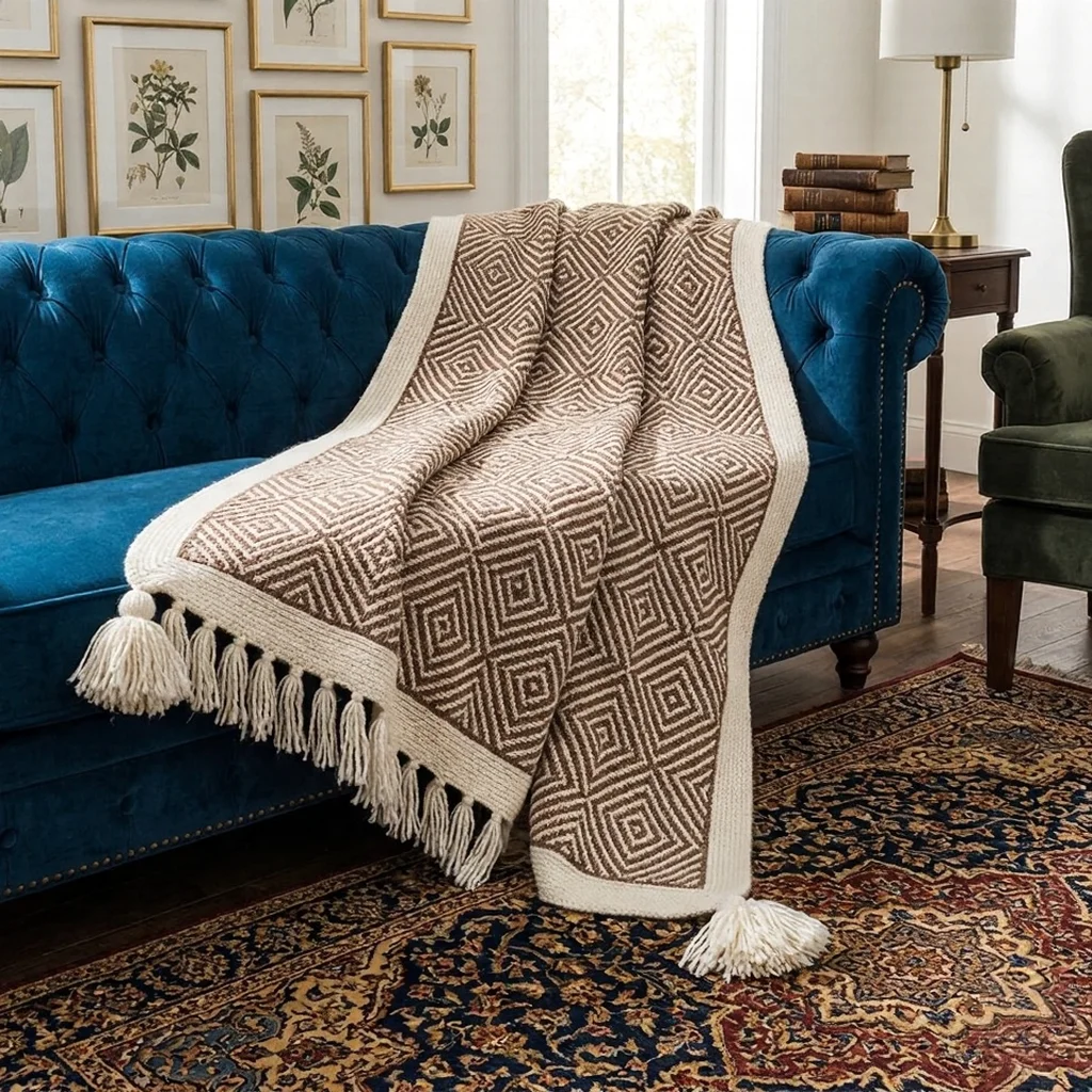 geometric throw khaki geometric throw khaki